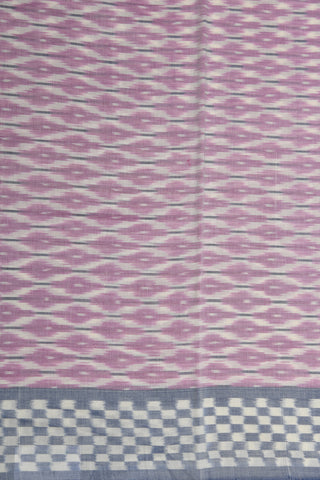 Geometric Pattern Dusty Lavendar Pochampally Cotton Saree