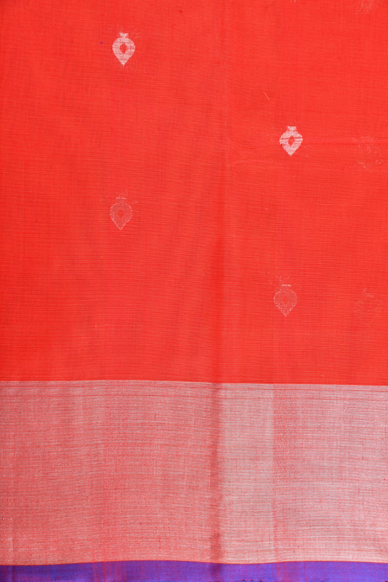 Red Kora Silk Cotton Saree