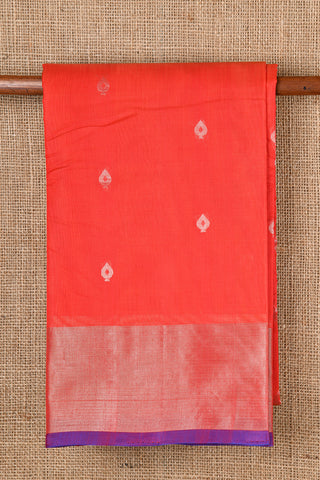 Red Kora Silk Cotton Saree