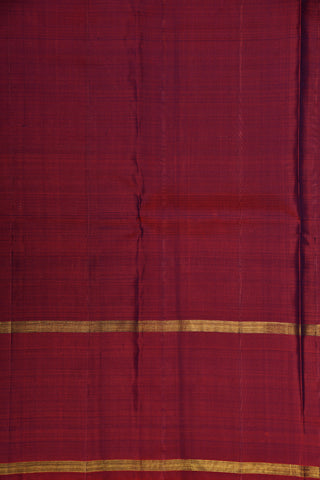 Rettai Pettu Border With Copper Thread Work Veldhari Stripes Bottle Green Kanchipuram Silk Saree
