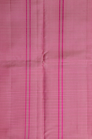 Thread Work Flower Motif Border Purple Kanchipuram silk Saree