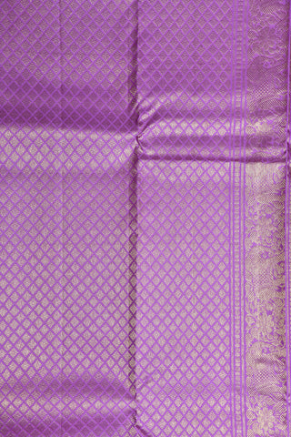 Temple Design Lavender Kanchipuram Silk Saree