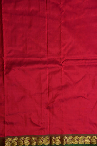 Paisley Border Red Kanchipuram Silk Saree