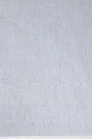 Silver Grey Linen Saree