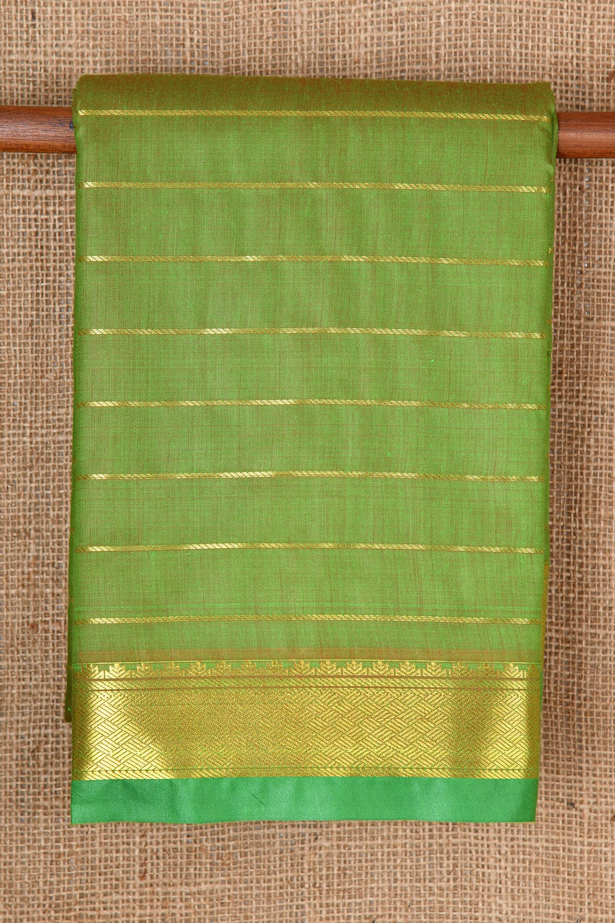 Striped Green Apoorva Art Silk Saree