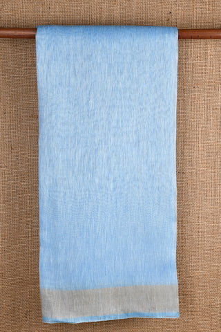 Blue Linen Saree