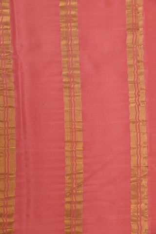 Floral Border Design Onion Pink Mysore Silk Saree