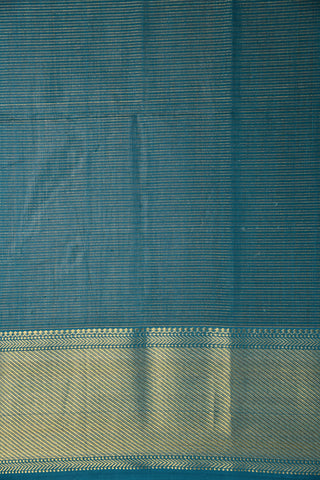 Stripes Green Maheshwari Silk Cotton Saree