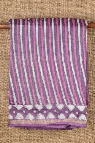 Striped Onion Pink Maheshwari Cotton Saree
