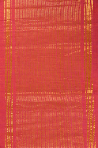 Temple Border Dark Pink Mangalagiri Cotton Saree