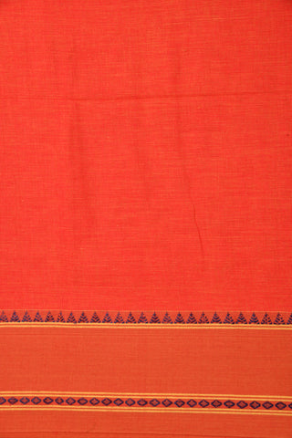 Temple Border Red Bengal Cotton Saree