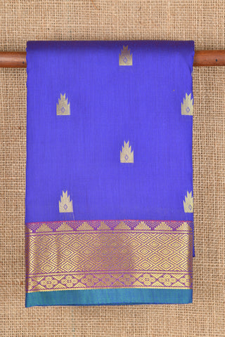 Temple Motif Blue Apoorva Art Silk Saree