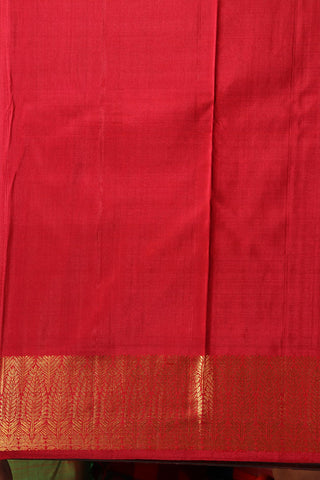 Thilagam Motif With Checked Multicolor Kanchipuram Silk Saree