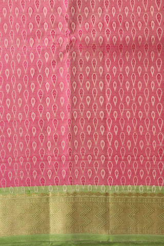 Thilagam Neon Pink Kanchipuram Silk Saree