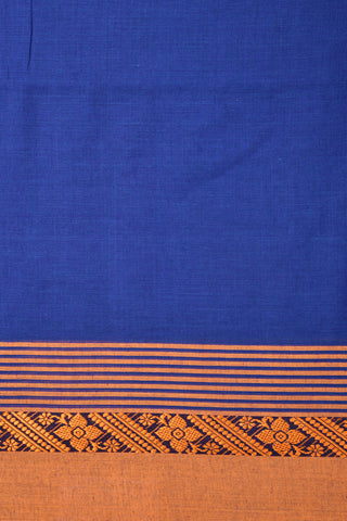 Thread Work Border Blue Bengal Cotton Saree
