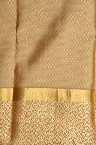 Thread Work Dusty Brown Kanchipuram Silk Saree