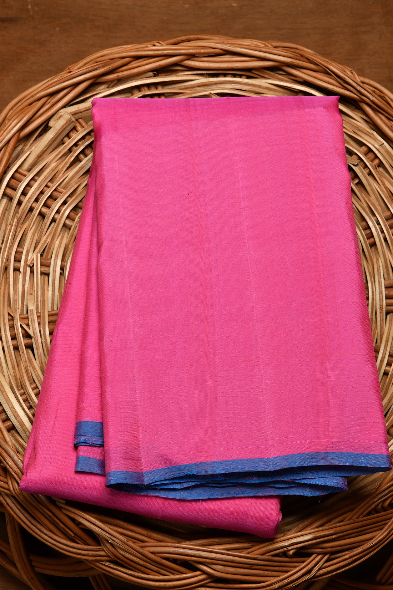 Thread Work Rose Pink Kanchipuram Silk Saree