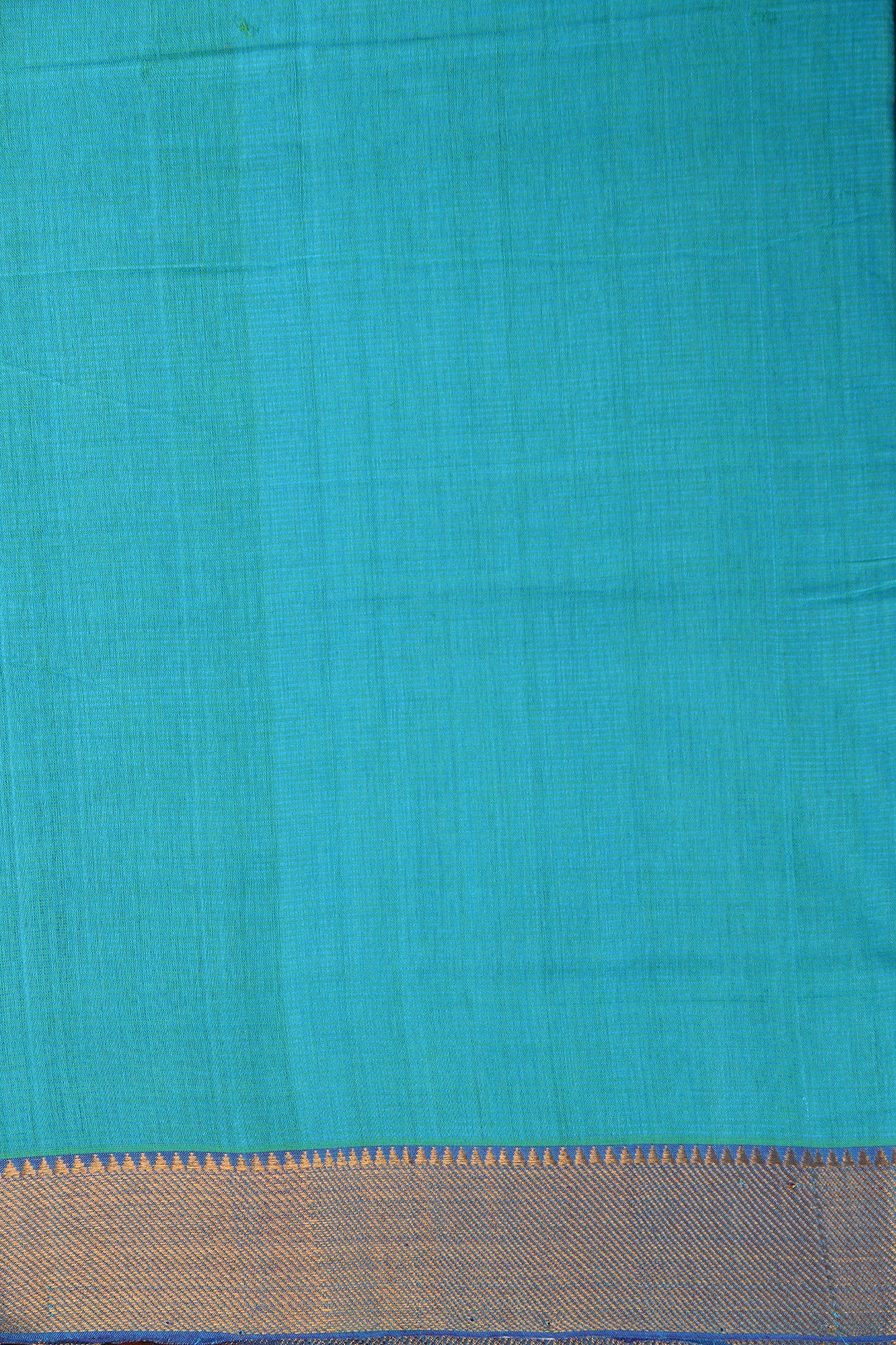 Turquoise Blue Mangalagiri Cotton Saree