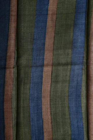 Checked Beige And Maroon Tussar Silk Saree