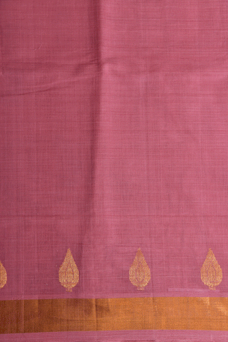 Leaf Motif Pink Venkatagiri Cotton Saree