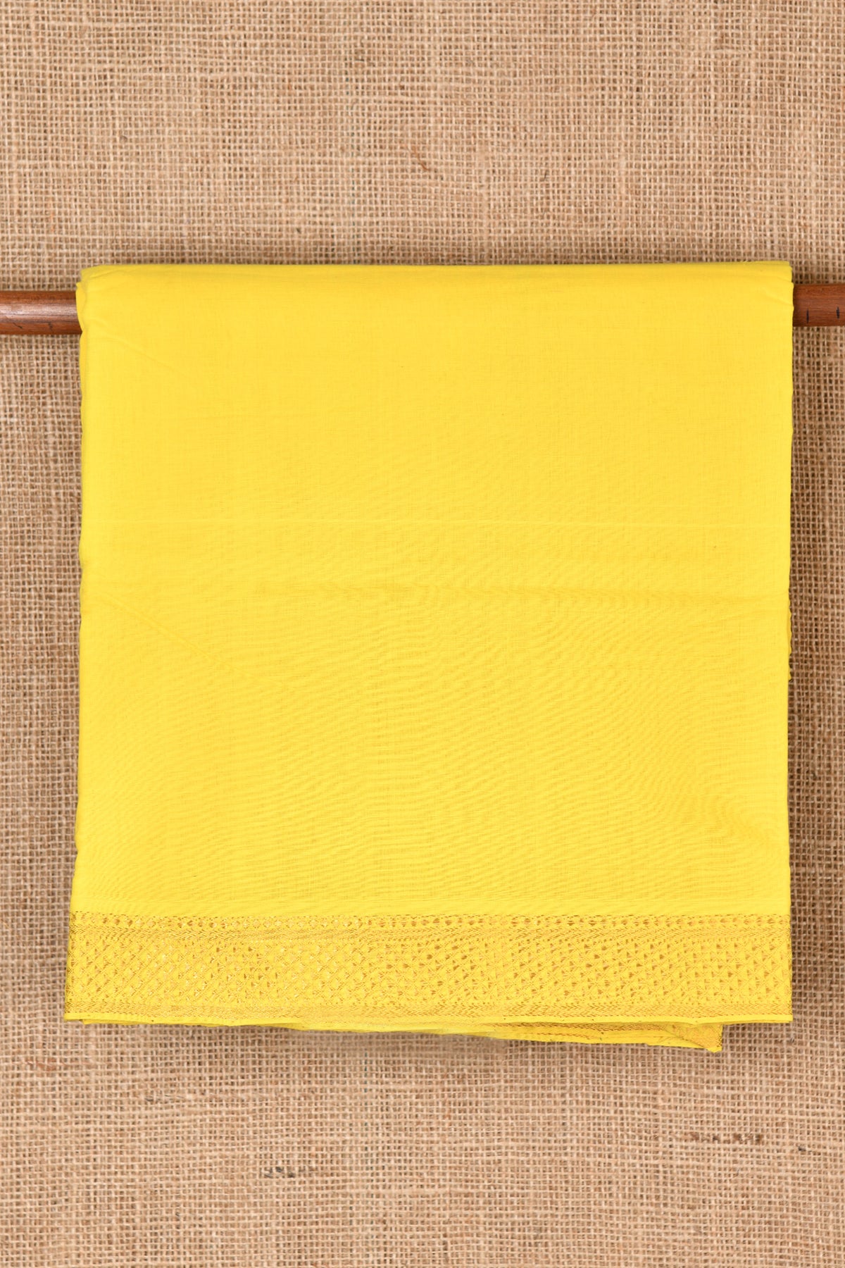 Yellow Mangalagiri Cotton Saree